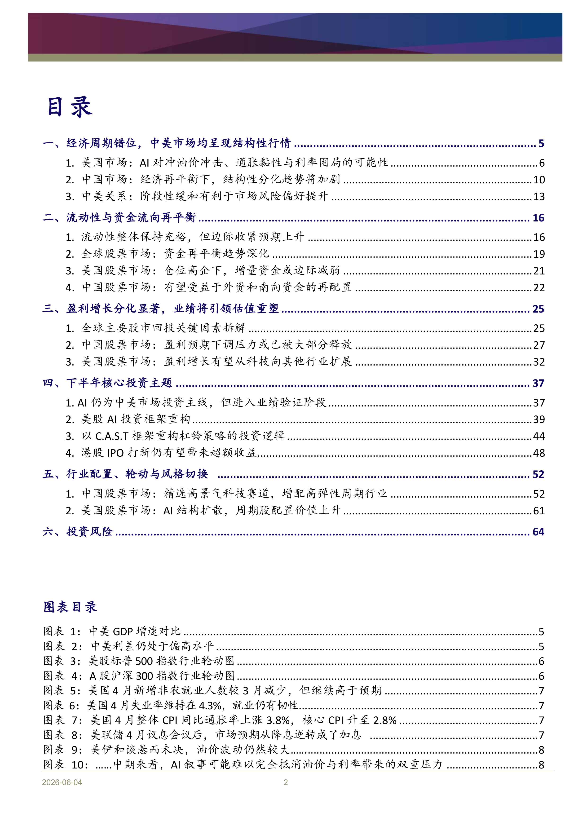 2026年中期中美市场策略展望：分化下攻守平衡-浦银国际证券 第2页