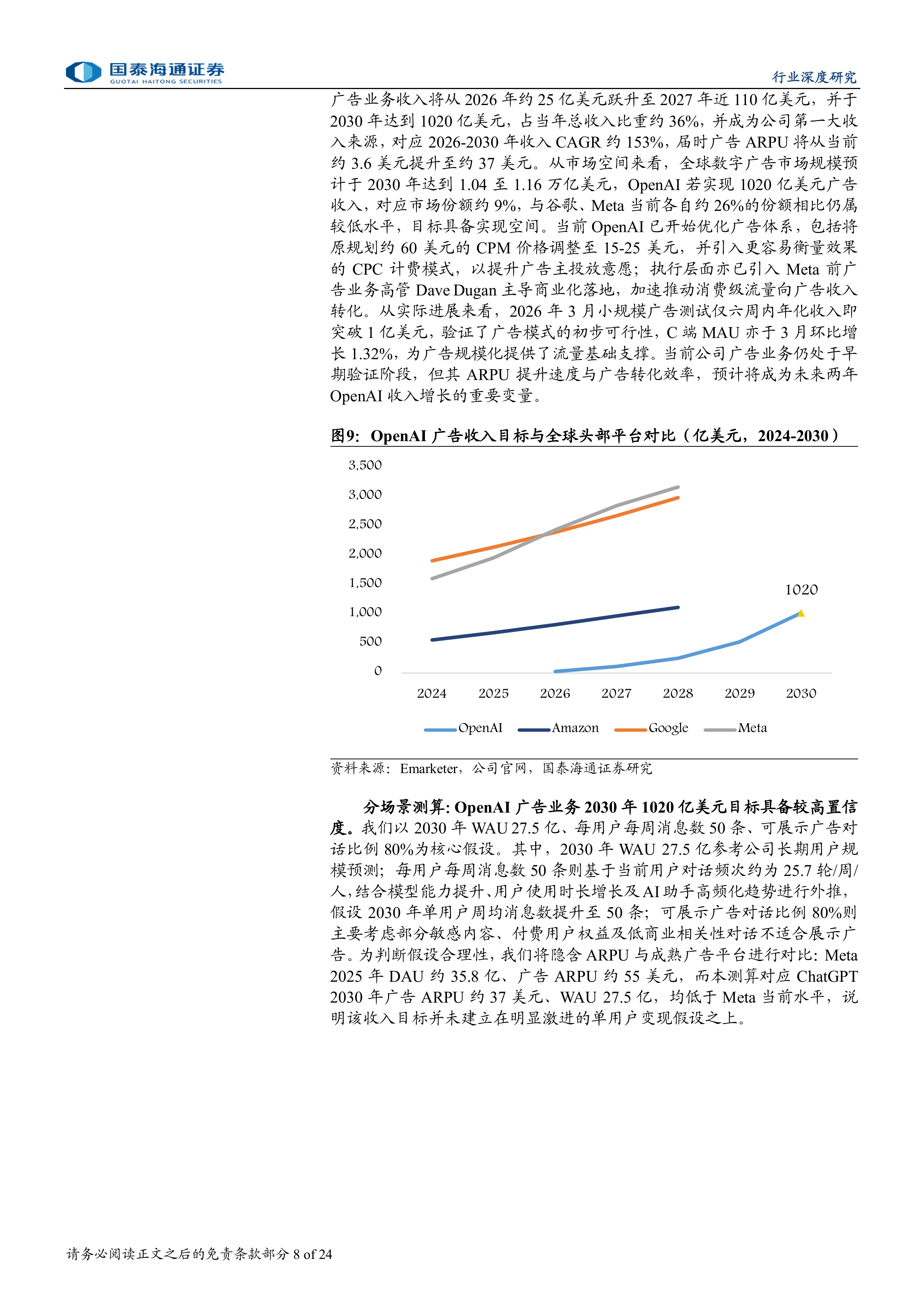 OpenAI深度研究报告：OpenAI：AI时代的基础设施与超级入口-国泰海通 第8页