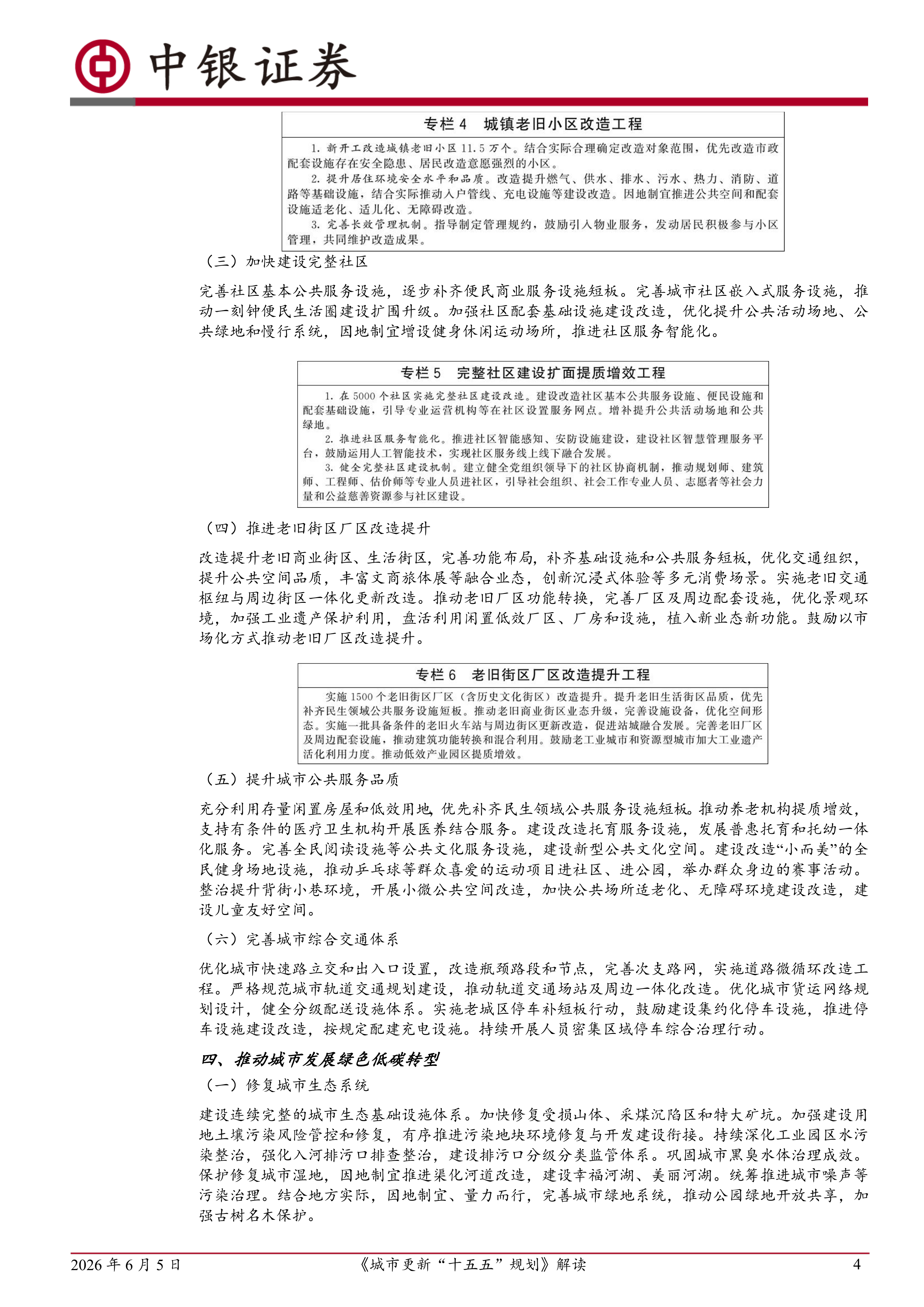 《城市更新&ldquo;十五五&rdquo;规划》解读：城市更新&ldquo;十五五&rdquo;有哪些重要变化？-中银证券 第4页