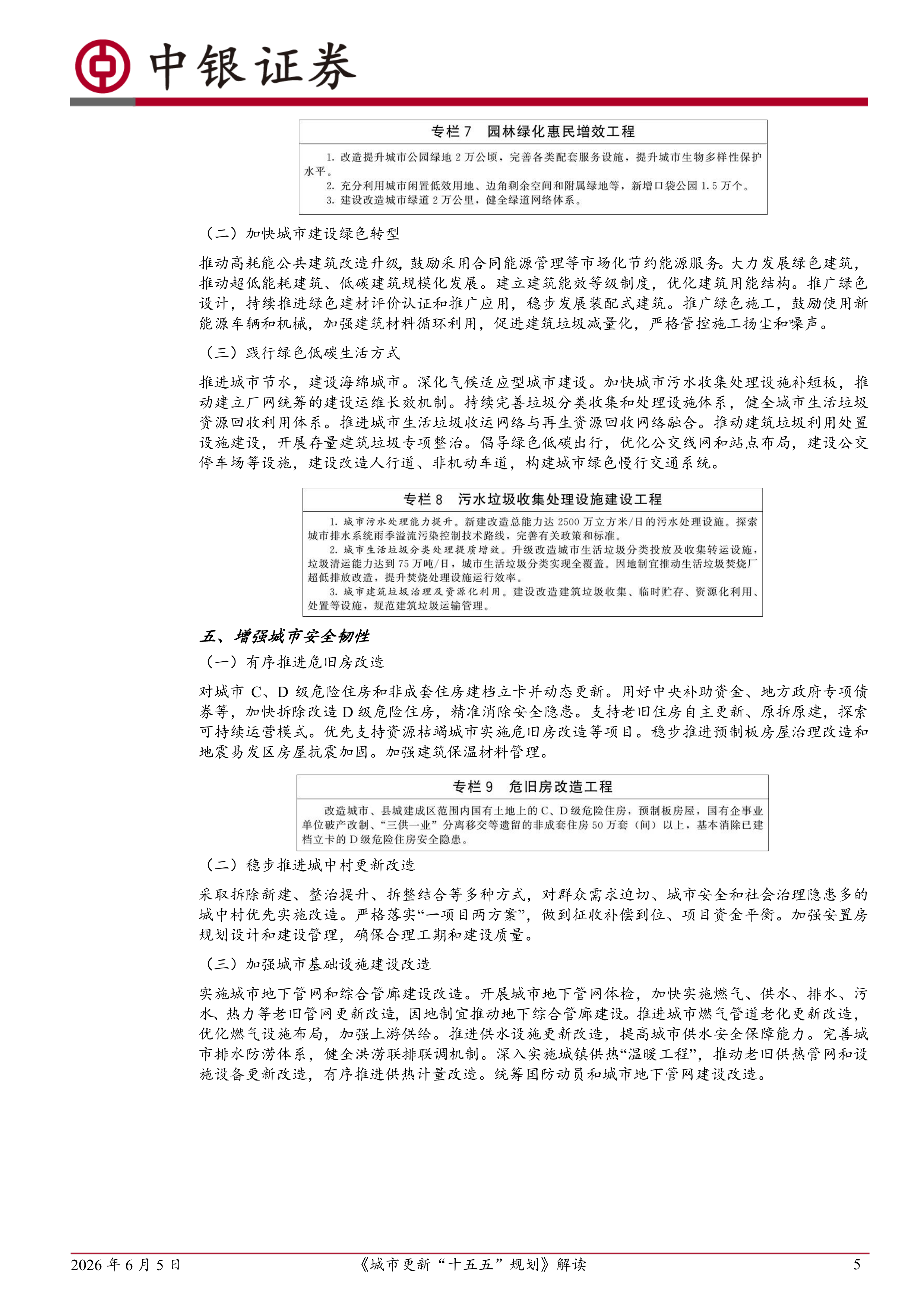 《城市更新&ldquo;十五五&rdquo;规划》解读：城市更新&ldquo;十五五&rdquo;有哪些重要变化？-中银证券 第5页