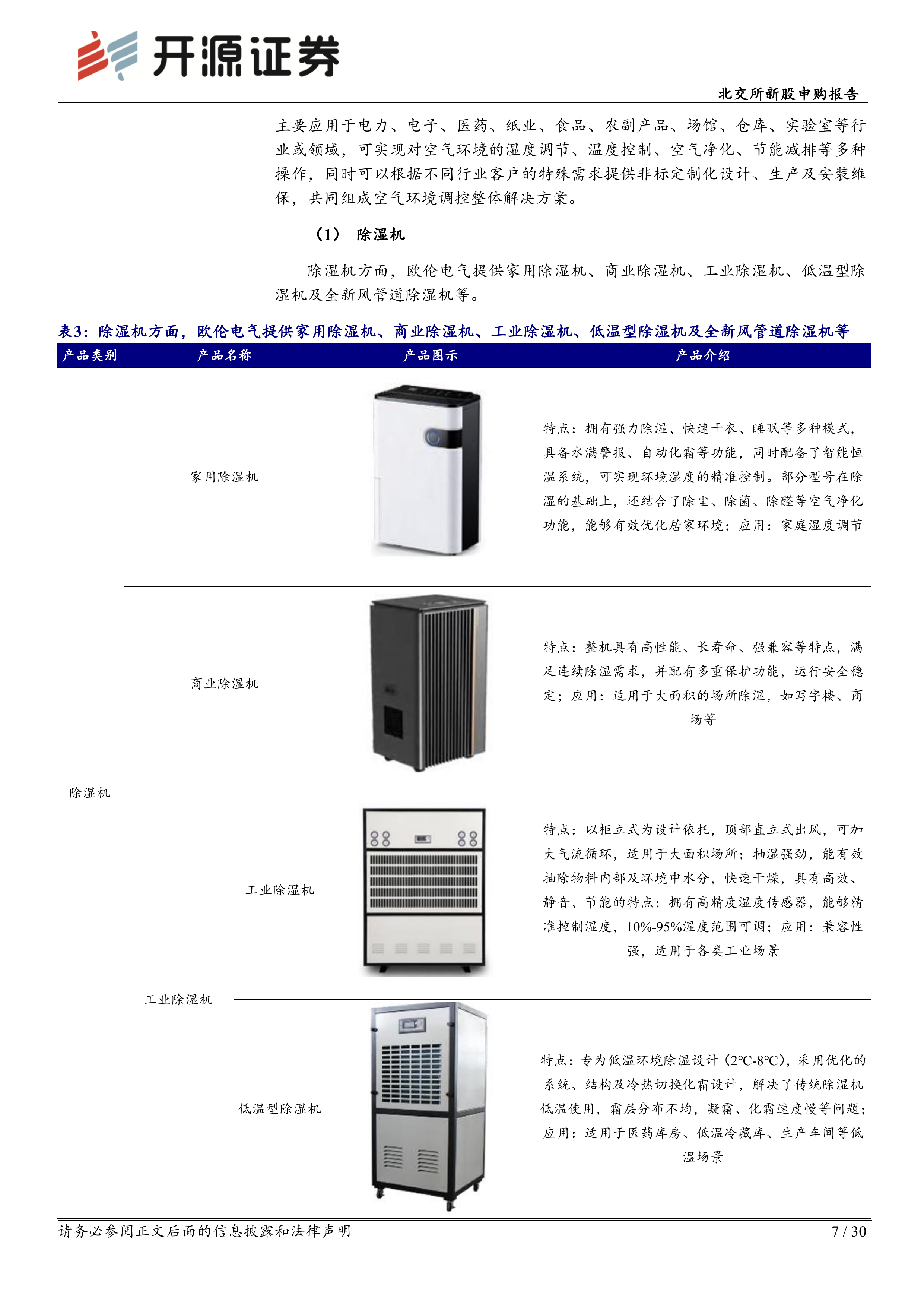 开源证券-欧伦电气-920081-北交所新股申购报告：除湿机移动空调&ldquo;小巨人&rdquo;，行业第一梯队扩产打破产能瓶颈20260701 第7页