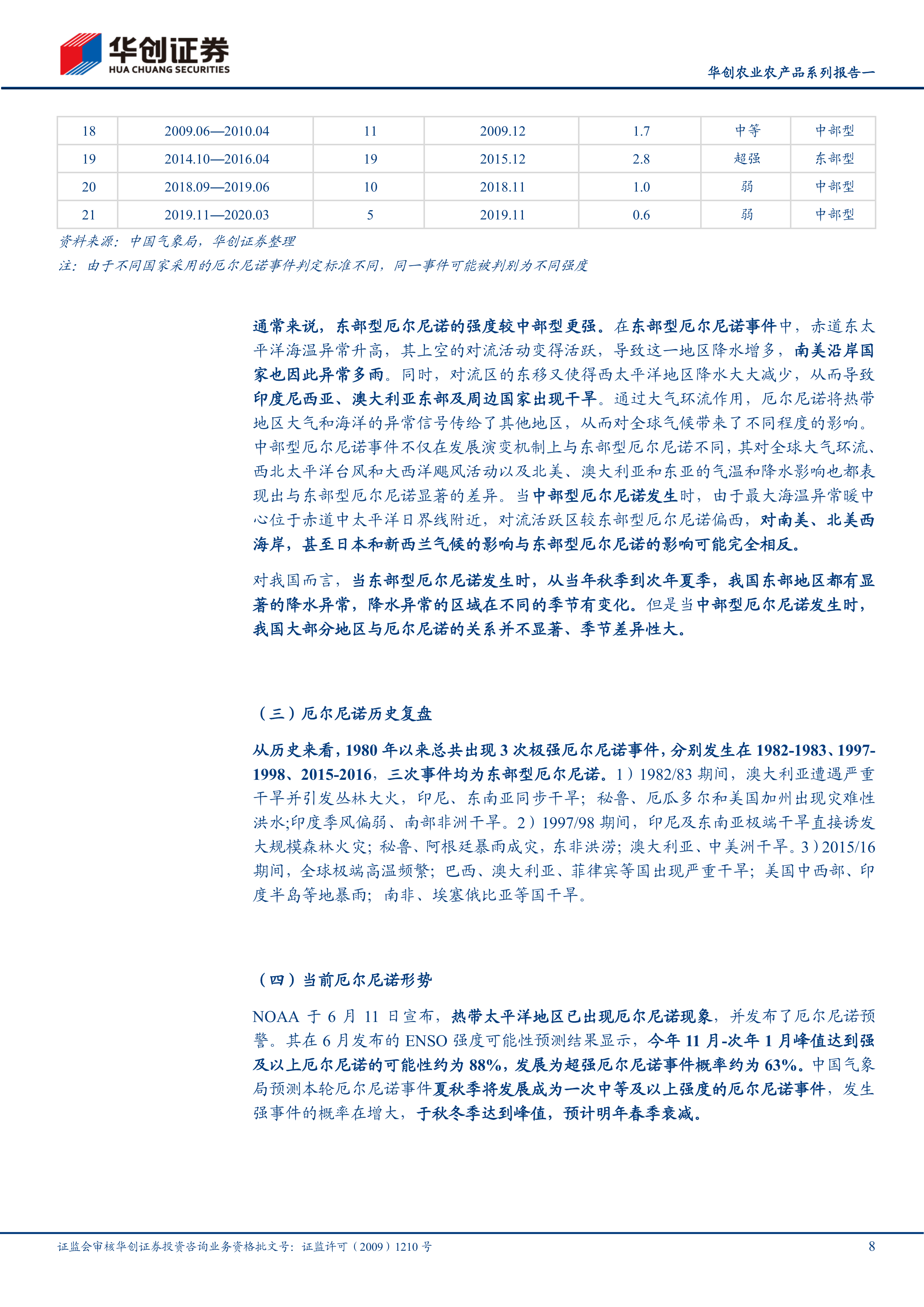 华创证券-农业农产品系列报告一：厄尔尼诺再临，农产品供给侧扰动与价格重估-260630 第8页