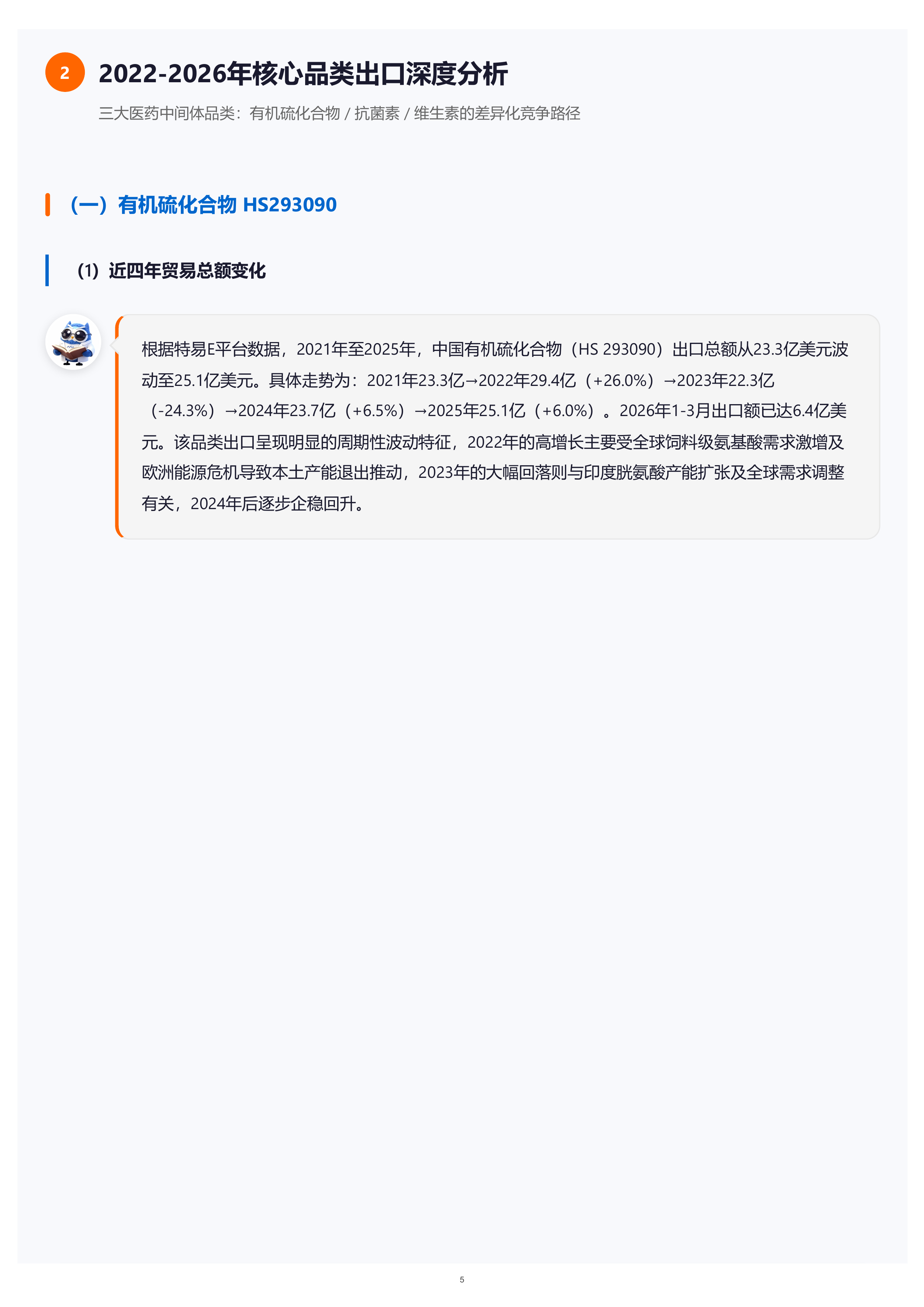 2026年医药中间体出口市场分析报告-特易资讯 第5页