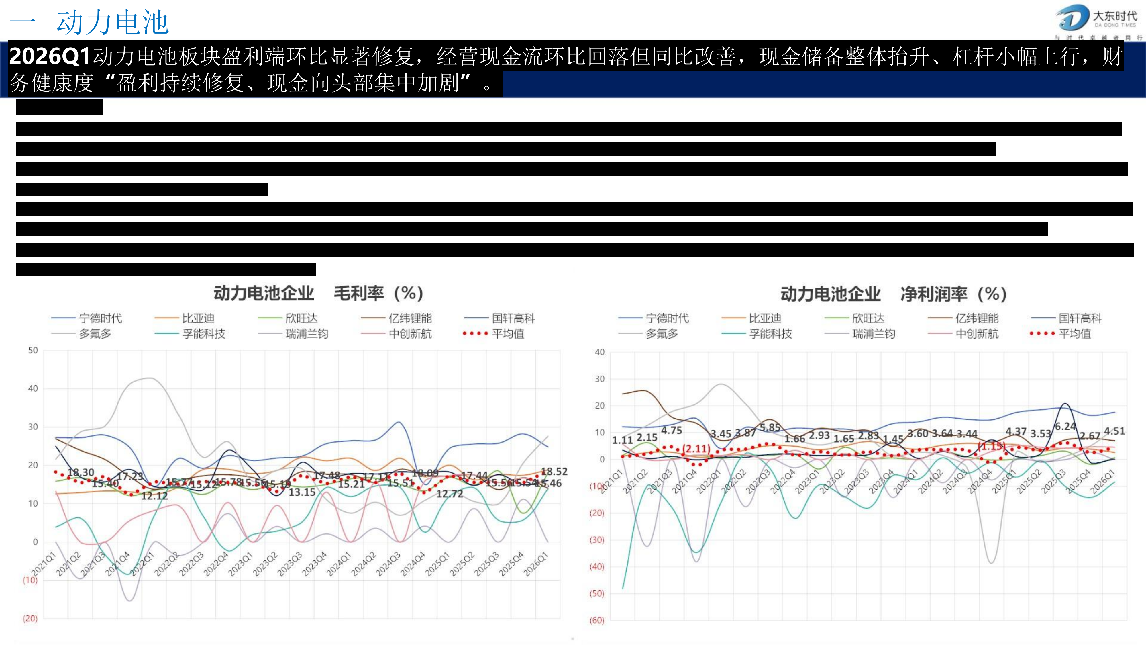 锂电池产业链2026年Q1财务分析及预测-大东时代 第5页