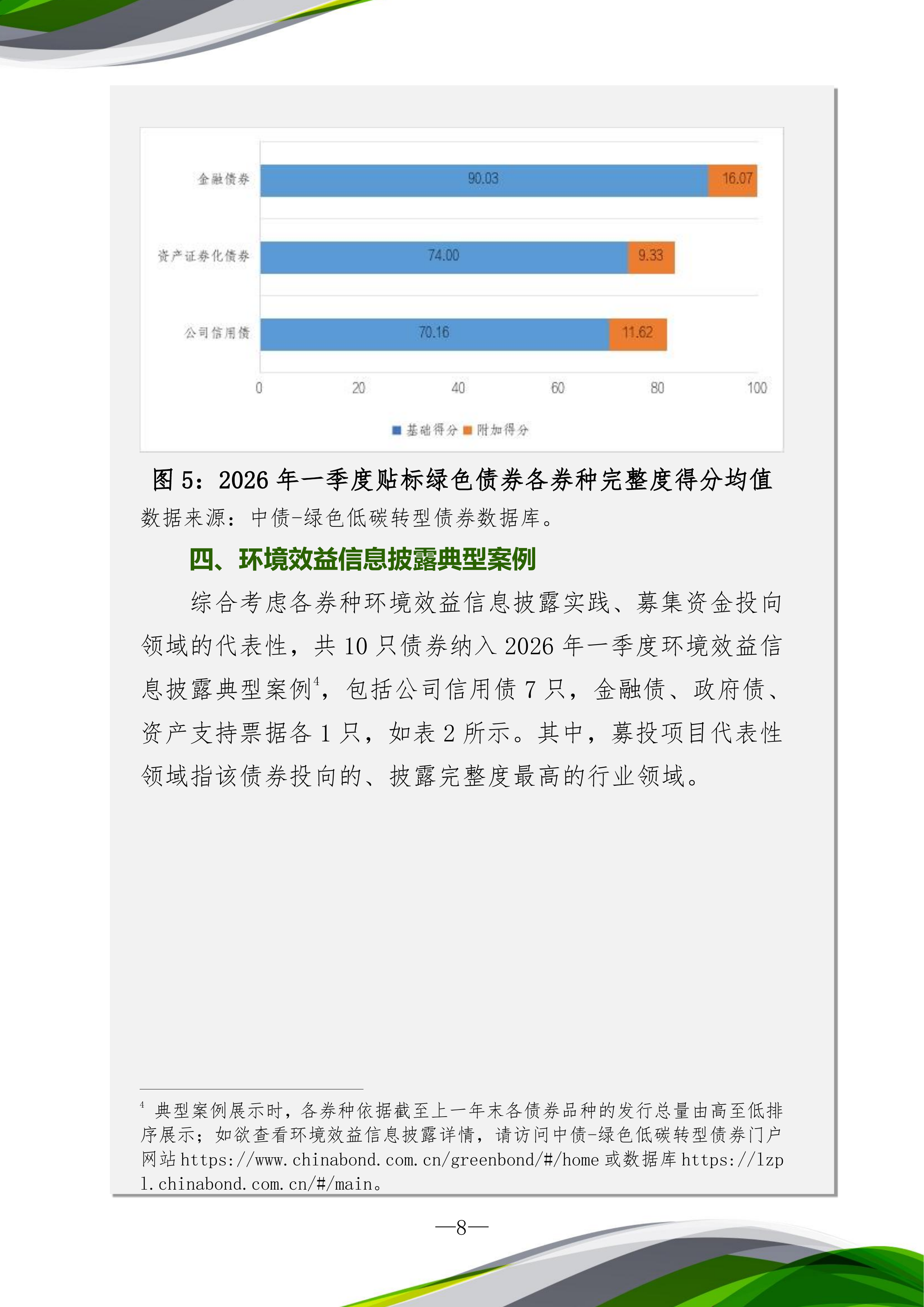绿色债券环境效益信息披露情况分析报告（2026年一季度）-中央结算公司 第8页